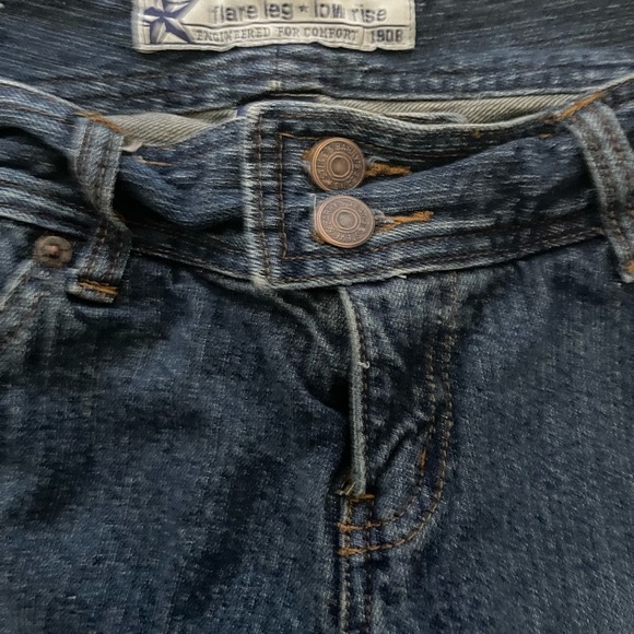 Steve & Barry’s Dungarees Y2k Vintage Rigid Denim Low Rise Boot Cut Mom Jeans - Picture 12 of 16